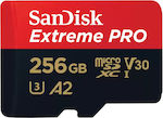 Sandisk Extreme Pro microSDXC 256GB U3 V30 A2 UHS-I με αντάπτορα
