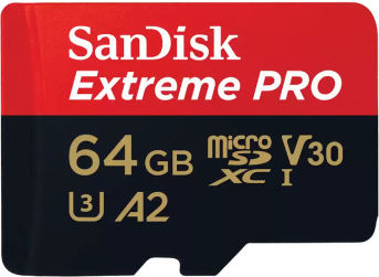 Sandisk Extreme Pro microSDXC 64GB U3 V30 A2 UHS-I mit Adapter