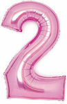 Balloon Foil Jumbo Number 2 Pink 2 66cm