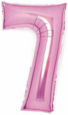 Balloon Foil Jumbo Number 7 Pink 7 66cm