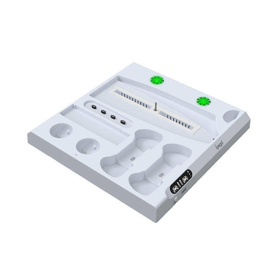 iPega P5028A Зарядна станция за 2 контролера PS5 Бял