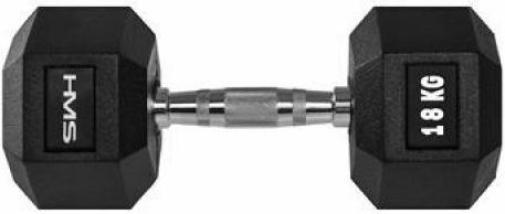 HMS Hex Pro Барбели Шестоъгълник Ластичен 1 x 18кг
