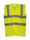 Yoko HVW120 Men's Safety Vest with Reflective Film Yellow