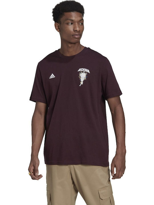 adidas Performance M Beckham G T T-shirt Μπορντό