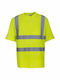 Yoko HVJ410 Arbeit T-Shirt Gelb mit Reflektierenden Streifen