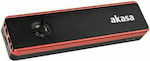Akasa External Θήκη για Σκληρό Δίσκο M.2 PCI Express / SATA III με σύνδεση Type-C σε Black/Red with RGB fan χρώμα