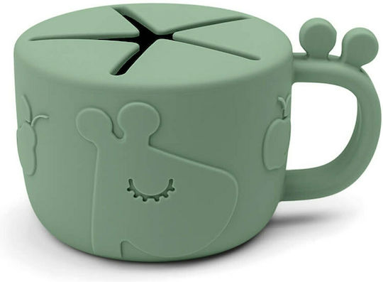 Done by Deer Baby Food Bowl Peekaboo Raffi made of Silicone Green