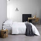Sprintzio Hotel Sheet White Semi-Double 180x280cm Cotton & Polyester 1pcs