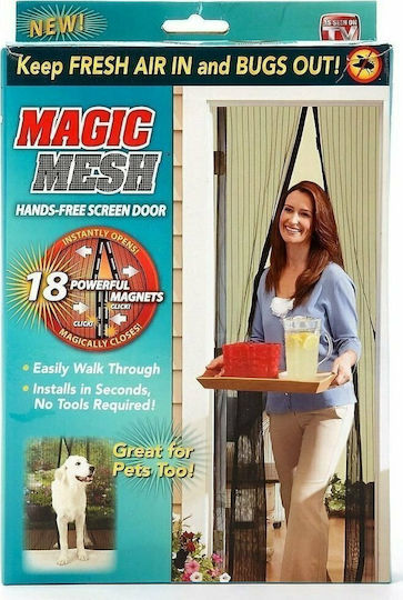 Magic Mesh Pet Friendly Σίτα Πόρτας με Σκρατς με Μαγνητικό Κούμπωμα 210x90cm