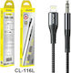 Awei CL-116L Braided 3.5mm to Lightning Cable Black 1m (CL-116L)