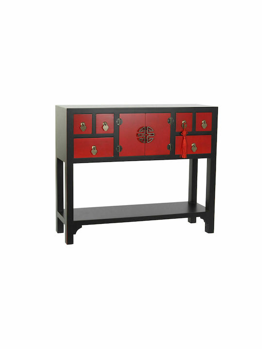 Wooden Console Table Red L95xW25xH78.5cm