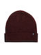 Beanie Ανδρικός Σκούφος με Rib Πλέξη σε Μπορντό χρώμα