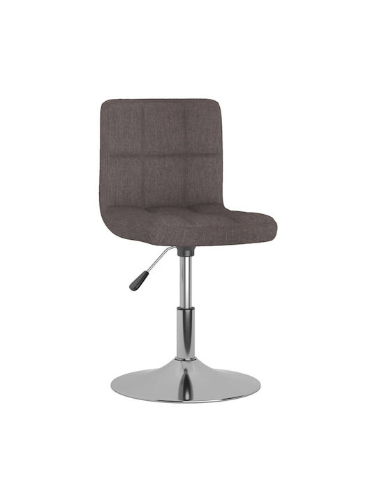 Stool Bar with Back & Adjustable Height Taupe 6...