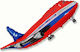 Balloon Foil Jumbo Red Airplane 61cm
