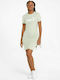 Summer Mini Athletic Dress T-Shirt Short Sleeve Green