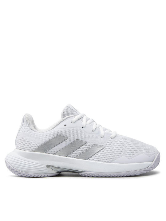 adidas Courtjam Control Women's Tennis Shoes for Hard Courts Cloud White / Silver Metallic