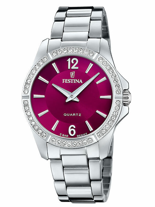 Festina Γυναικείο Ρολόι 34.5mm Μπαταρίας με Αση...