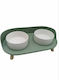 Plastic Food and Water Bowl for Dog 2 x 220ml 38x12cm