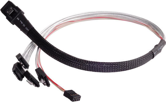 Silverstone Mini SAS - 7-Pin SATA II 0.5cm Μαύρο SST-CPS03