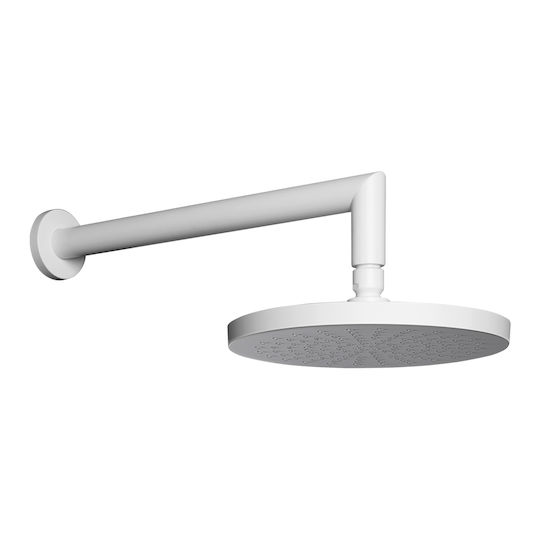 Almar Rotund Cap de duș 30cm cu braț 35cm Alb