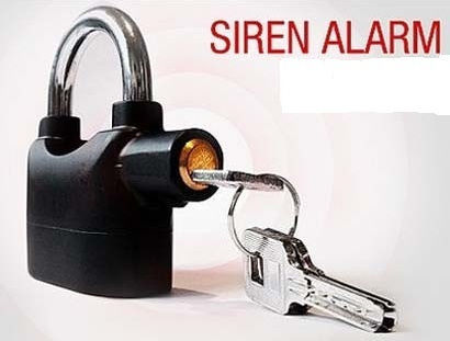 Padlock Brass with Key with Alarm 1pcs