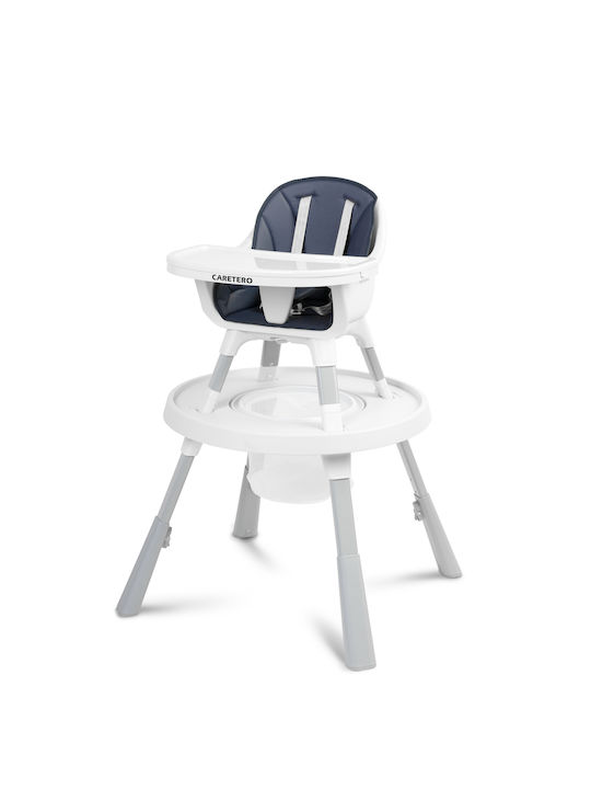 Caretero Velmo Highchair 3 in 1 with Plastic Frame & Plastic Seat Blue