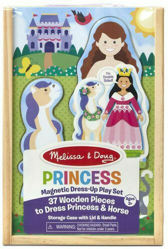 Melissa & Doug Μαγνητικό Παιχνίδι Κατασκευών Ντύσε τις Πριγκίπισσες με τα Άλογα για Παιδιά 3+ Ετών