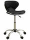 Büro- und Schreibtischhocker mit Rückenlehne Schwarz 46,5x48,5x69,5cm
