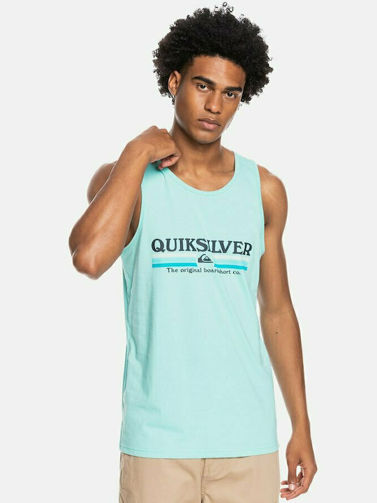 Quiksilver Lined Up Ανδρική Μπλούζα Αμάνικη Γαλάζια