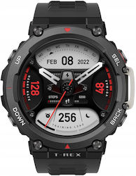 Amazfit T-Rex 2 Aluminium 47mm Αδιάβροχο Smartwatch με Παλμογράφο (Ember Black)