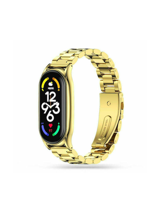 Tech-Protect Λουράκι Μεταλλικό Χρυσό (Smart Band 7)