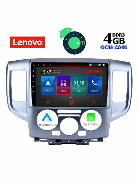 Lenovo Car-Audiosystem für Nissan NV200 2009+ (Bluetooth/USB/AUX/WiFi/GPS/Apple-Carplay) mit Touchscreen 9"