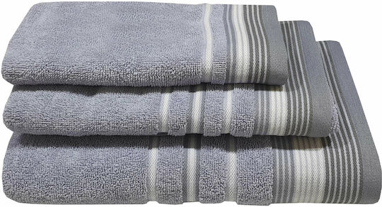 Le Blanc Prosop de mână Satin Stripe 30x50cm. Levanda Greutate 500gr/m²