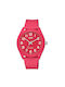 Q&Q Watch with Pink Rubber Strap