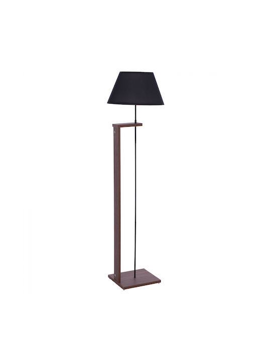 HomeMarkt Floor Lamp H150xW38cm. with Socket for Bulb E27 Black