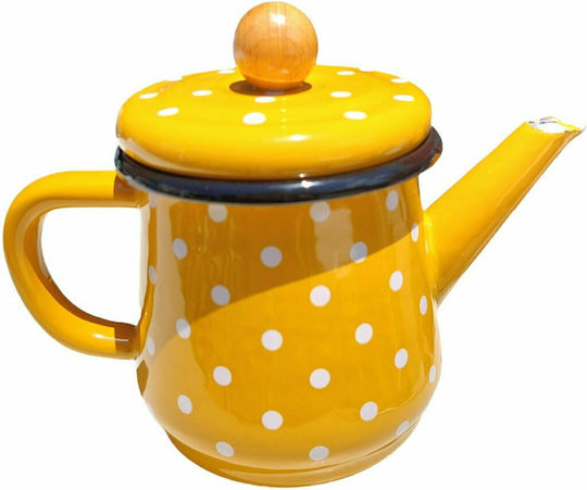 Teekanne Emaille Gelb 600ml