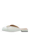 Flat Δερμάτινα Mules σε Λευκό Χρώμα