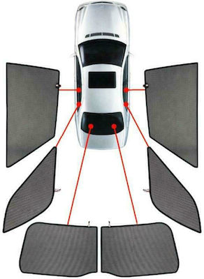 CarShades für VW Passat 05-11 Schwarz gefärbt Kombi 6Stück