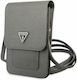 Guess Saffiano Triangle Logo Sock & Pouch Gray