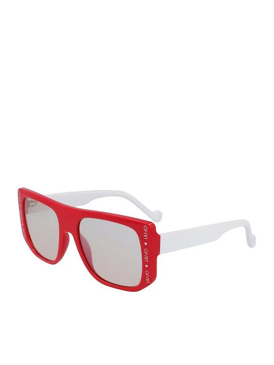 Liu Jo Women's Sunglasses with Pink Plastic Frame and Gray Lens