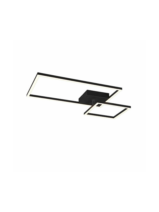 Trio Lighting Padella Modern Metall Deckenleuchte mit integriertem LED in Schwarz Farbe 63Stück