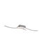 Trio Lighting Route Πλαφονιέρα Οροφής 56εκ. Ασημί με Ενσωματωμένο LED