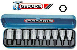 Gedore Socket with Motor Allen and Socket 1/2'' Set 9pcs