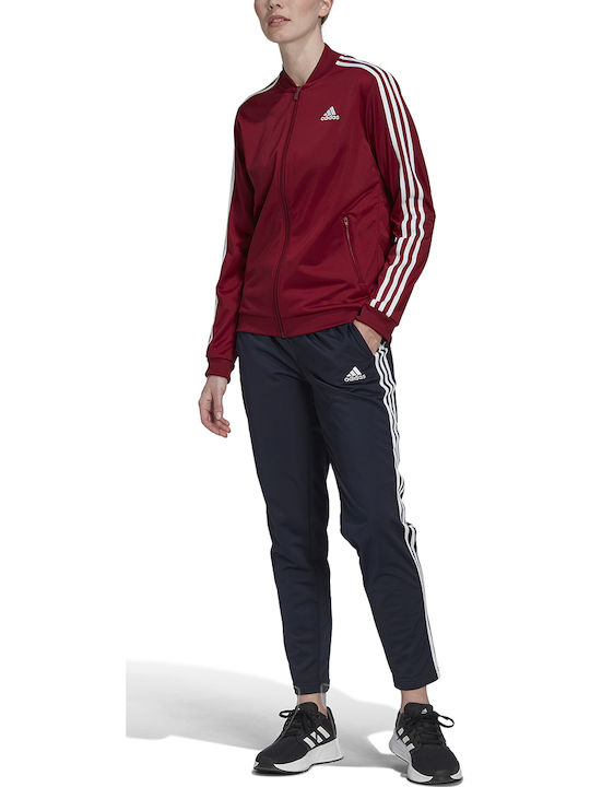 Essentials 3-Stripes Set de Trening Legend Ink/Bordeaux