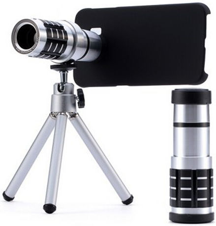 Tripod Φακός Κάμερας ​Κινητών Telephoto σε Ασημί χρώμα