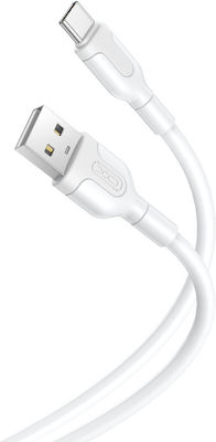 XO NB212 USB 2.0 Cable USB-C male - USB-A male White 1m