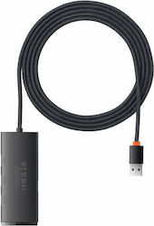 Baseus Lite Series 2m USB 3.0 Hub 5 Θυρών με σύνδεση USB-A