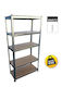 Galvanized Dexion with 5 Wooden Shelves L90xD35xH180cm