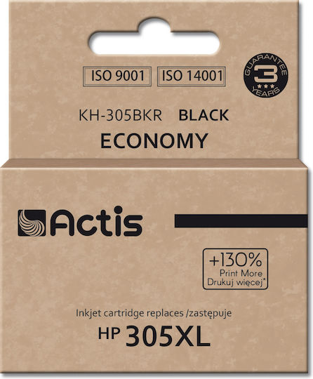 Actis Συμβατό Μελάνι Εκτυπωτή InkJet HP 305XL 3YM62AE 20ml Μαύρο 1τμχ