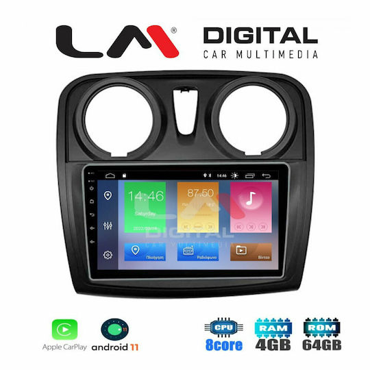 LM Digital Ηχοσύστημα Αυτοκινήτου για Renault Dokker Dacia Dokker / Lodgy Dokker / Lodgy 2012-2019 (Bluetooth/USB/WiFi/GPS/Apple-Carplay/Android-Auto) με Οθόνη Αφής 9"
